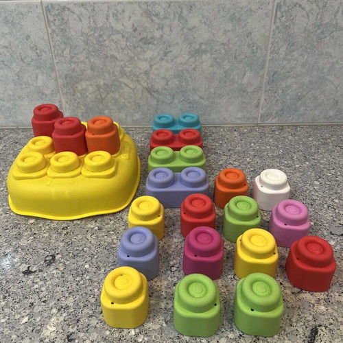 Clementoni Baby Clemmy soft building blocks set used, 20 pieces