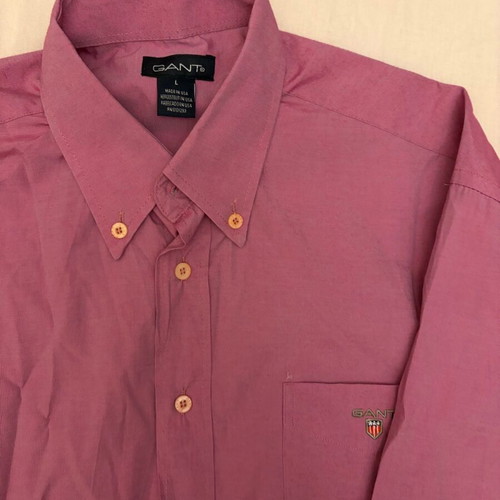 Gant Men's Oxford Shirt, 100% Premium Cotton, Muted Berry Dusty Plum