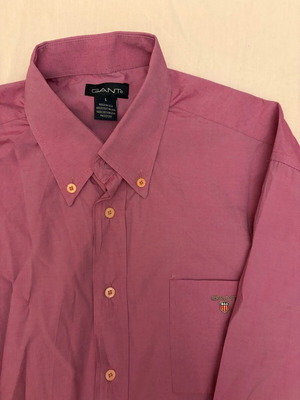 Gant Men's Oxford Shirt, 100% Premium Cotton, Muted Berry Dusty Plum