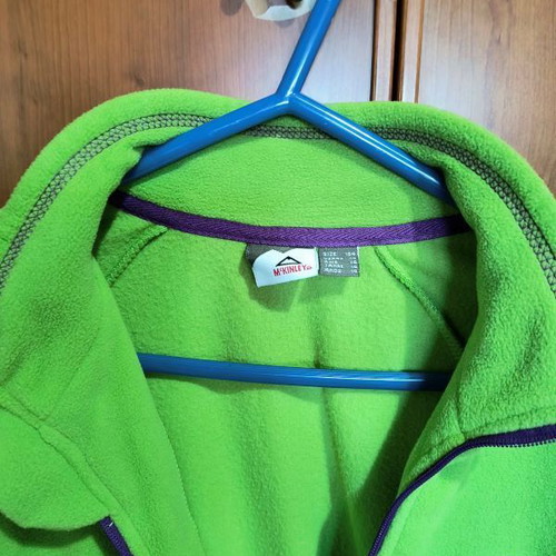 McKinley fleece jacket like new, size 16 Small, green with purple details