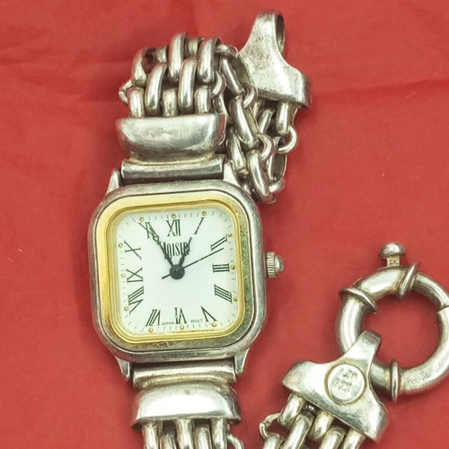 Loisir 925 silver watch used, 14k gold plated, 18cm