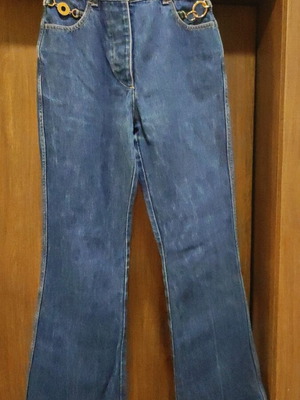 Patou bootcut jeans used, size S 36 8, blue