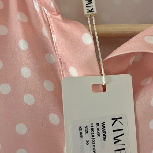 Kiwe polka dot shirt new, size S, white-pink