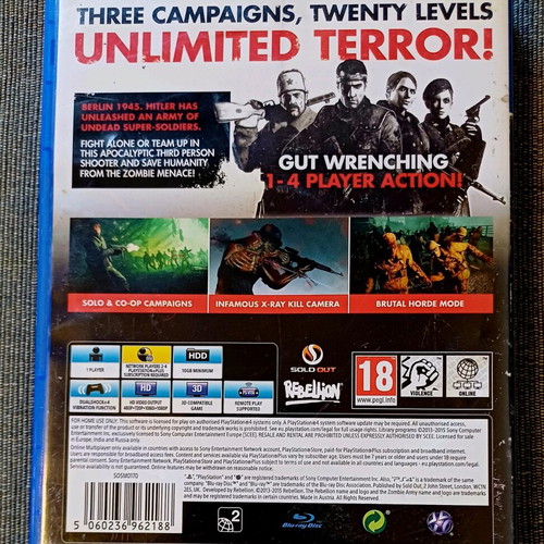 Zombie Army Trilogy PS4 used in excellent condition