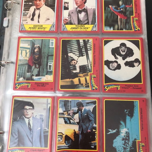 Superman II Movie Complete Set new, 88 base cards and 22 sticker cards