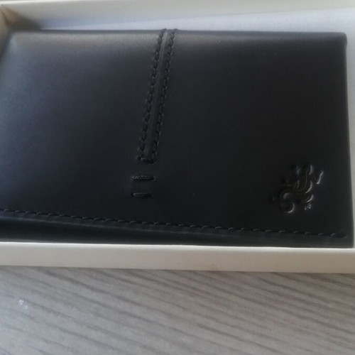 Agnes Voyage leather card holder new, black