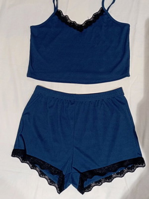 Baby doll pajama set like new, dark blue, size M