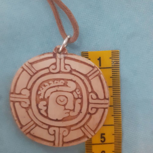 Vintage pendant with leather cord from the 70s