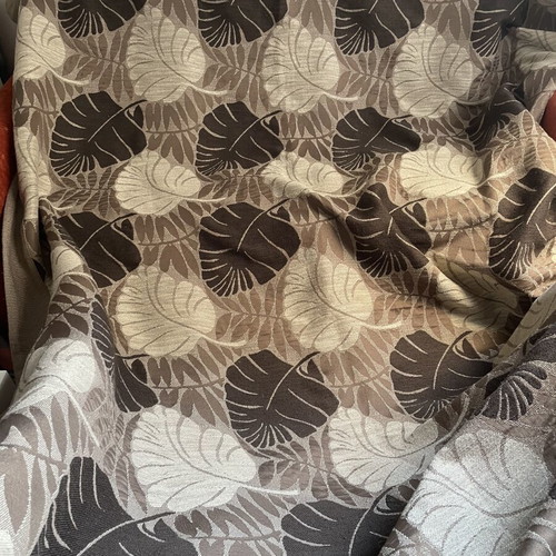 Large throw blanket used, beige gray brown shades, 1.76x2.76 m