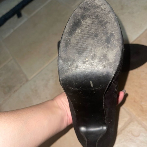 High suede boots like new, black, size 40