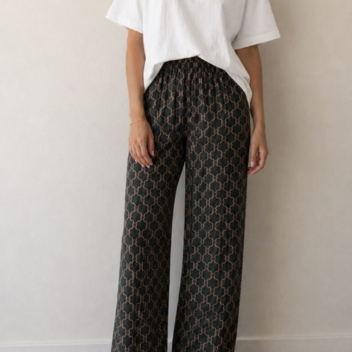 Colorful pants new with elastic waist, size S