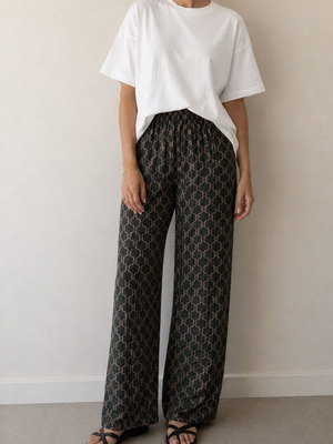 Colorful pants new with elastic waist, size S