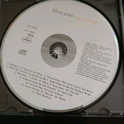 Elton John Love Songs CD like new