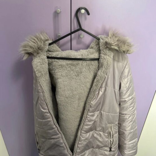 Puffer jacket used, gray