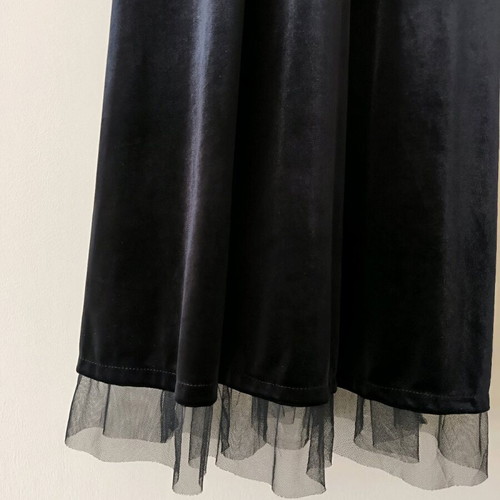 Long velvet dress new, black, size M