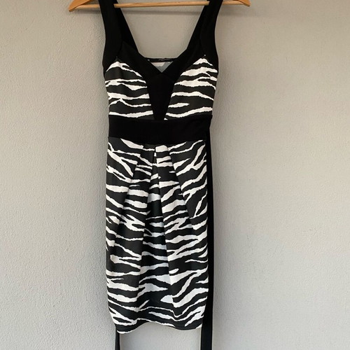 Jane Norman vintage mini zebra dress like new, size XS