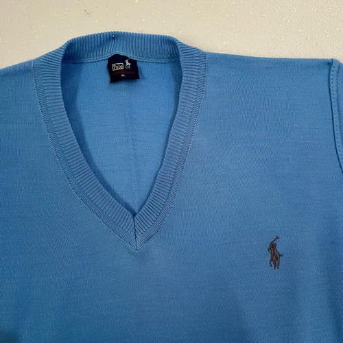 Polo Ralph Lauren V-Neck Sweater Sky Blue like new
