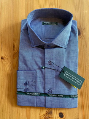 The Bostonians men's shirt new, blue, cotton
