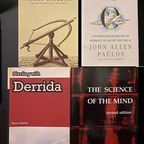 Pack of 4 foreign language academic books used, philosophy and sociology