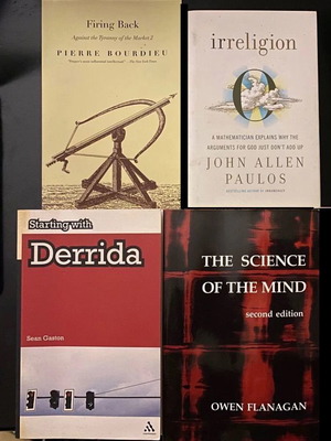 Pack of 4 foreign language academic books used, philosophy and sociology