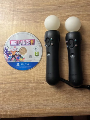 Just Dance 2019 game with 2 controllers
