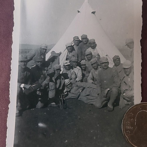 Greek soldiers vintage black and white photo