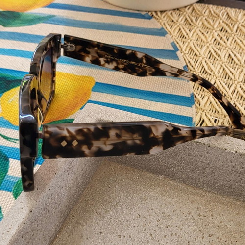 Rebecca Blu sunglasses new with case black and beige
