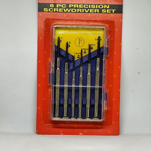 Amtech Precision Screwdriver Set 6 Pieces new, metal alloy