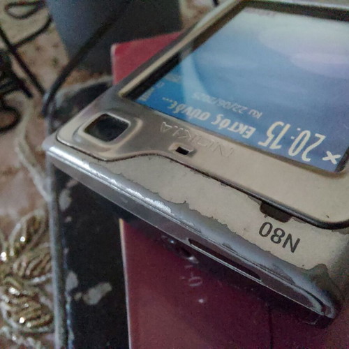Nokia N80 used silver slider phone with 3MP camera