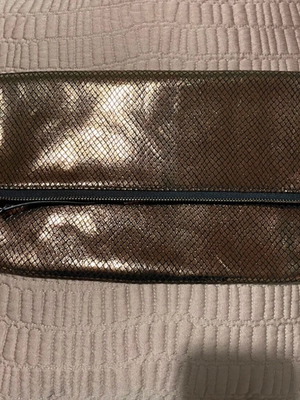 Mary Portas clutch bag bronze metallic, brand new, leather