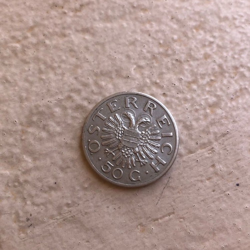 Austria 50 Groschen 1935 coin used, historic European currency