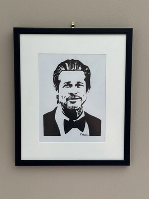 Stencil πορτραίτο Brad Pitt καινούργιο
