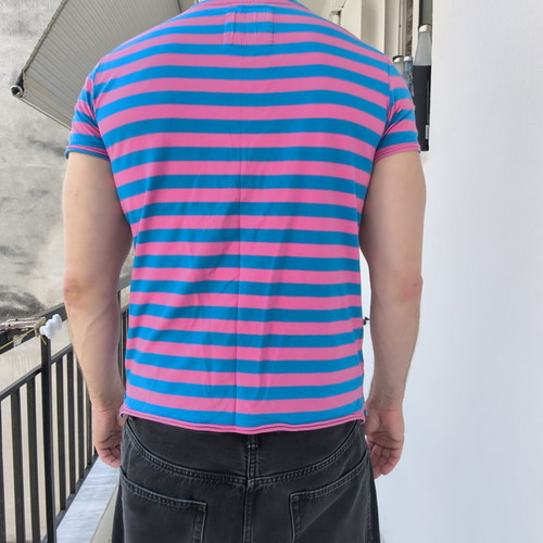 H&M striped T-shirt medium like new pink and blue