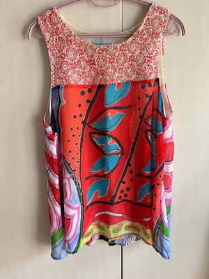 Desigual μπλούζα medium πολύχρωμη σαν καινούργια με φόδρα