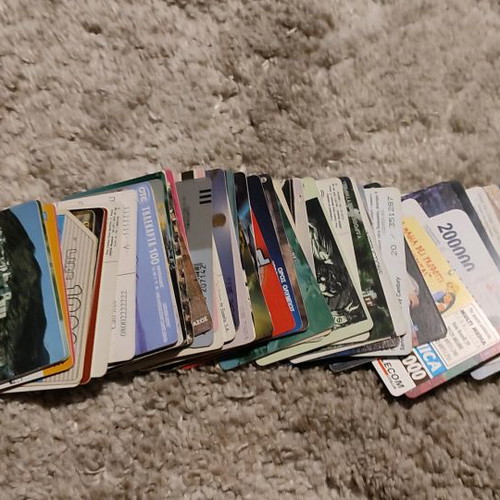 Phone cards used, pack of 69, from various countries