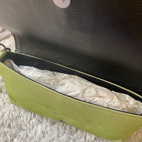 EL Bag Anemos lime crossbody new with strap and pouch
