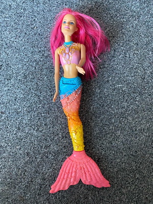 Barbie doll mermaid used Mattel with colorful tail