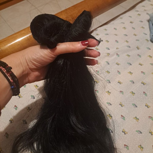 She Italian natural black hair extensions, 4 pieces, various lengths