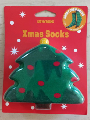 Eat My Socks Xmas Tree Socks new, Christmas design