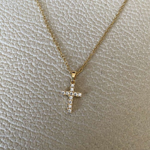 Women's necklace stainless steel new, gold color