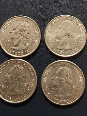 16 1/4 Dollar μεταχειρισμένα, διάφορες ημερομηνίες