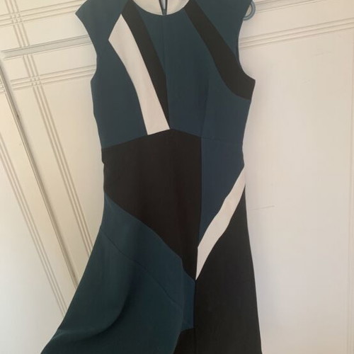 M&S Marks and Spencer office midi dress like new, multicolor