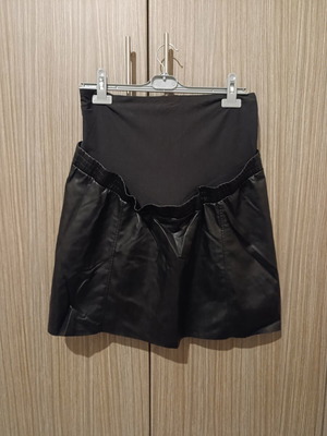 H&M maternity leather skirt Large like new, black