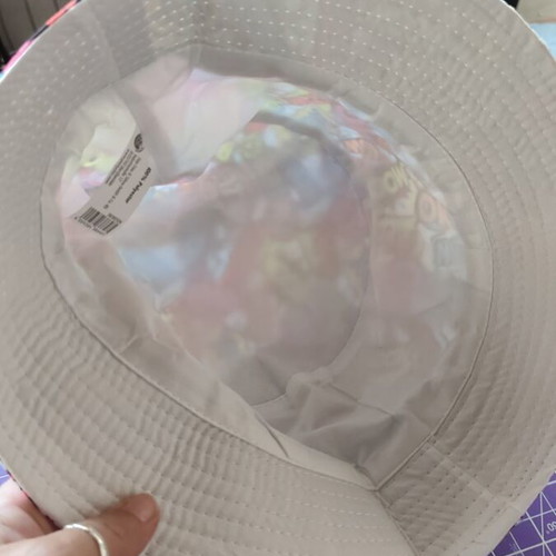 Bucket hat like new, white and multicolor, size S/M