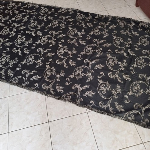 Set of 2 large black throws like new