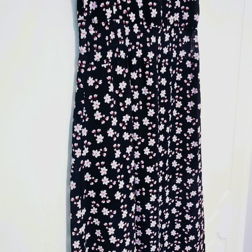 Floral maxi dress used, with lining, multicolor, size L