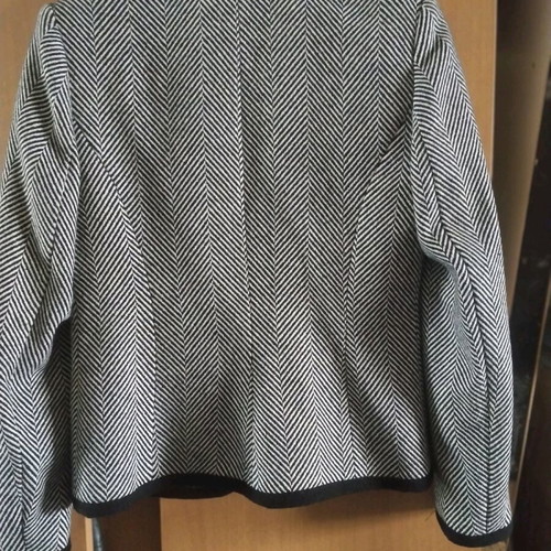 Forel women's jacket black and white, size 38, like new