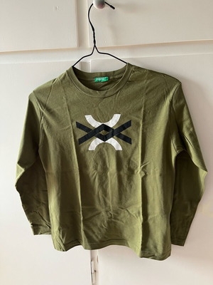 Benetton long sleeve shirt for boys 10-11 years like new, khaki