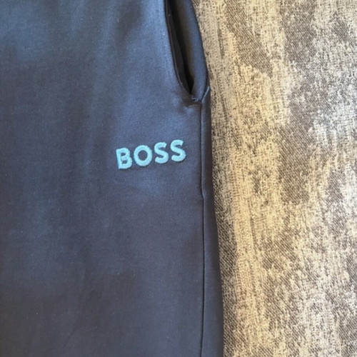 Boss men's sweatpants with baby blue embroidery, size L