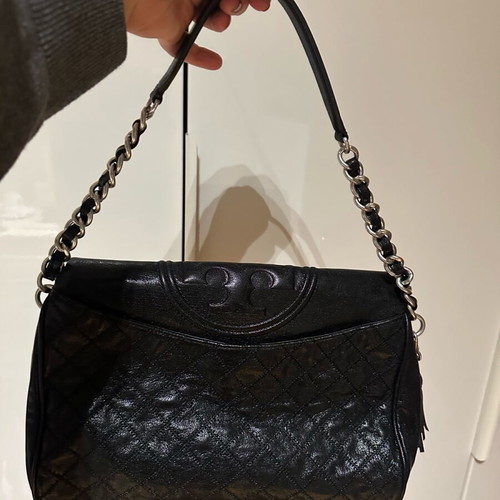 Tory Burch Fleming Hobo τσάντα ώμου μαύρη σαν καινούργια